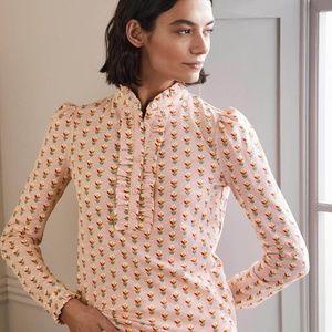 Boden Ruffle Front Blouse